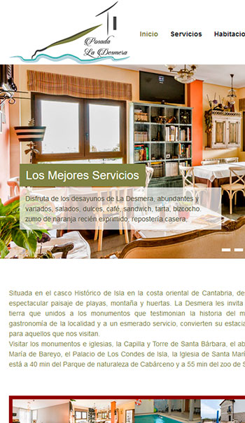 Diseño de sitio web para posada